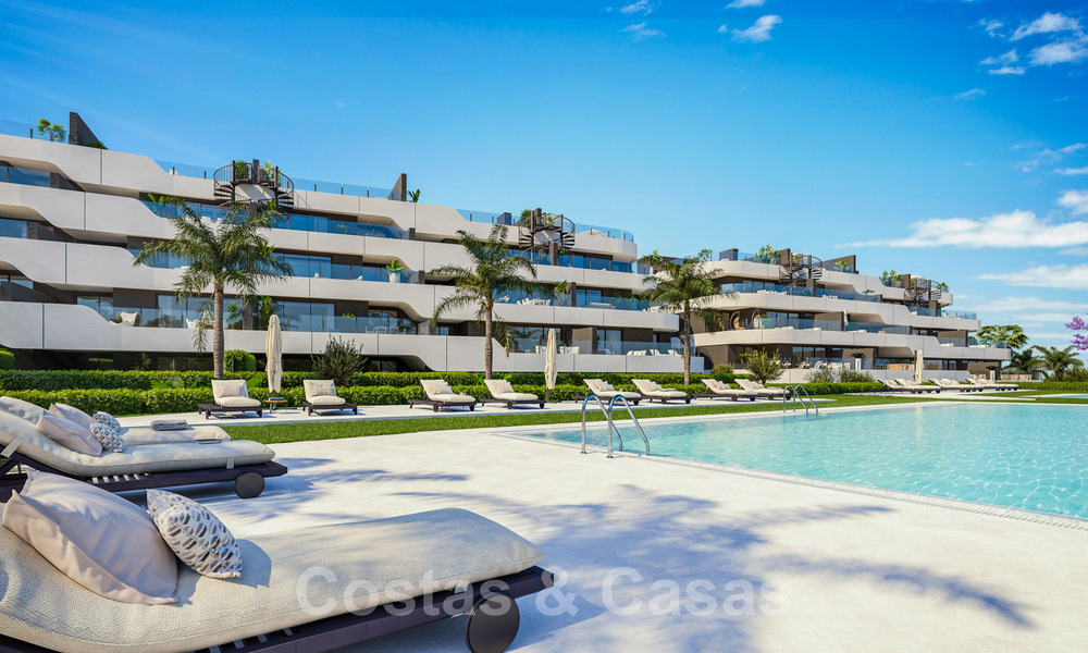 ¡Nuevo en el mercado! Apartamentos modernos de obra nueva con vistas al mar en venta en Marbella - Estepona. 36108