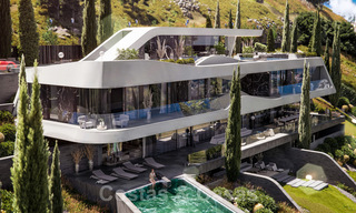Se vende espectacular villa de nueva construcción de diseño con vistas panorámicas al golf, al lago, a las montañas y al mar, en un complejo de golf cerrado en Benahavis - Marbella 36634 