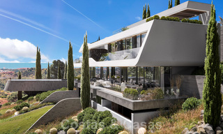 Se vende espectacular villa de nueva construcción de diseño con vistas panorámicas al golf, al lago, a las montañas y al mar, en un complejo de golf cerrado en Benahavis - Marbella 36639 