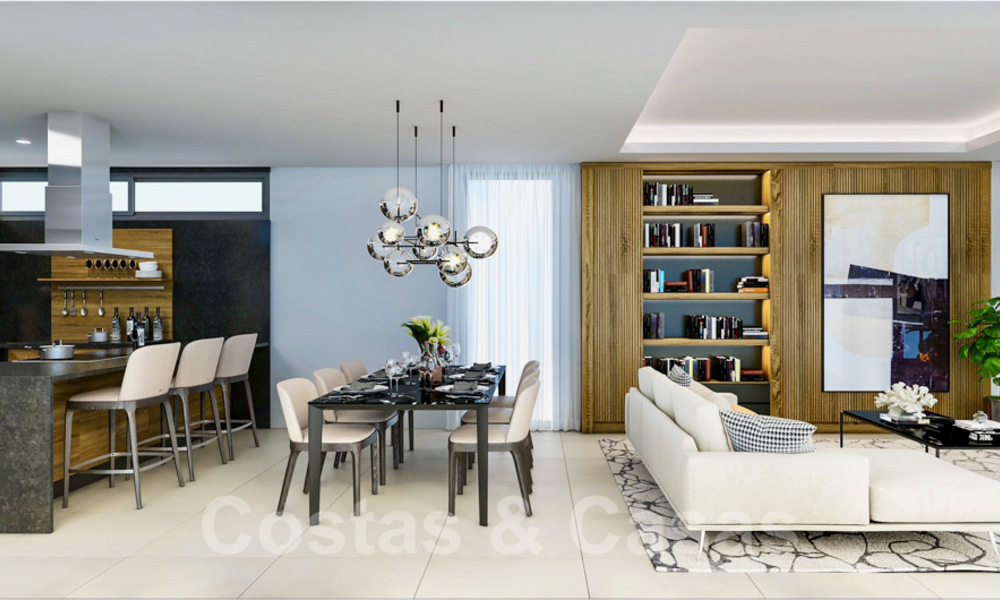 Villas modernas y contemporáneas en construcción a la venta, a tiro de piedra del campo de golf ubicado en Marbella - Estepona 37014