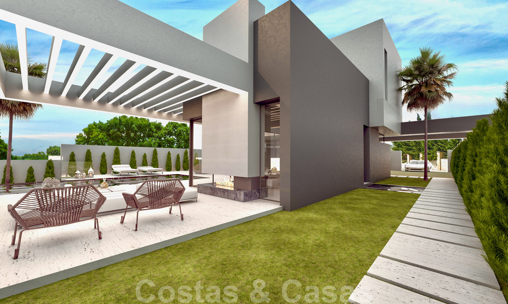 Villas modernas y contemporáneas en construcción a la venta, a tiro de piedra del campo de golf ubicado en Marbella - Estepona 37016