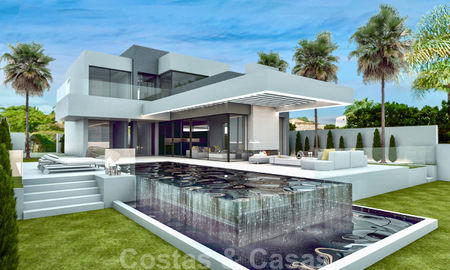 Villas modernas y contemporáneas en construcción a la venta, a tiro de piedra del campo de golf ubicado en Marbella - Estepona 37018
