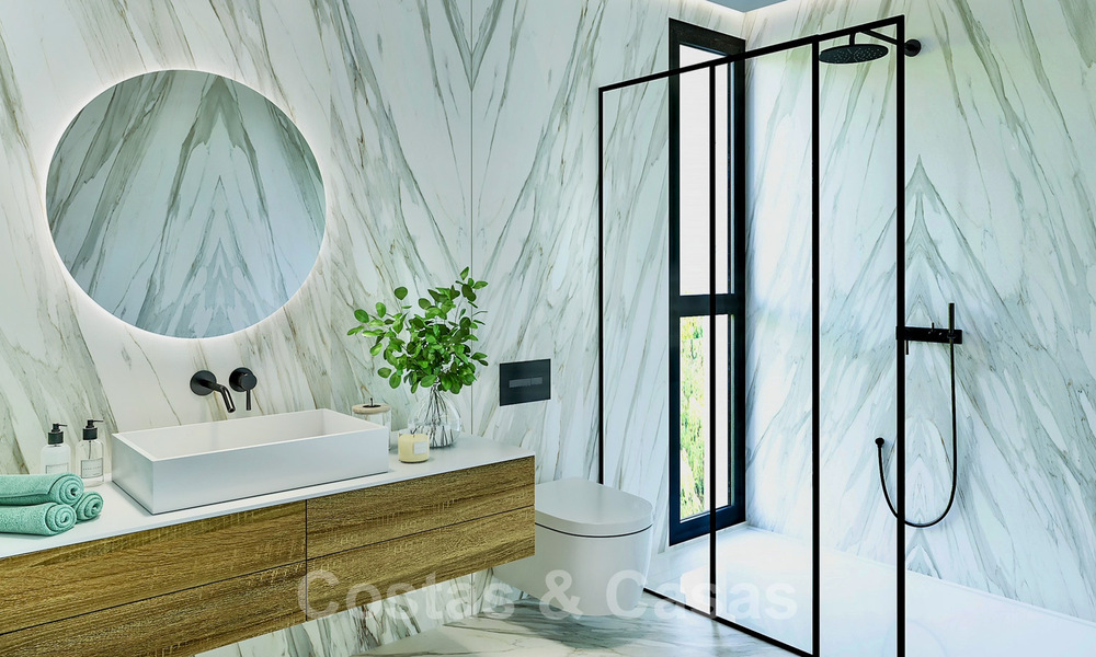 Villas modernas y contemporáneas en construcción a la venta, a tiro de piedra del campo de golf ubicado en Marbella - Estepona 37019