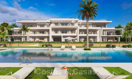 Modernos apartamentos de lujo a la venta en un exclusivo complejo con laguna privada en la Costa del Sol 37070