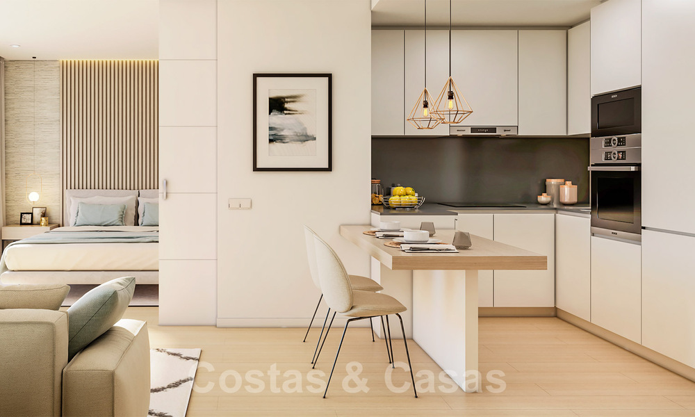 Modernos apartamentos de lujo a la venta en un exclusivo complejo con laguna privada en la Costa del Sol 37073