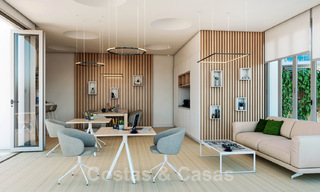 Modernos apartamentos de lujo a la venta en un exclusivo complejo con laguna privada en la Costa del Sol 37086 