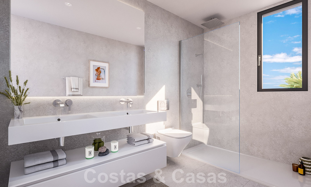Nuevo proyecto de diseño contemporáneo con apartamentos de lujo en venta con impresionantes vistas al mar en Marbella Este 37400