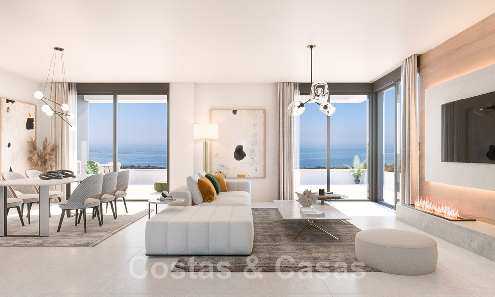 Nuevo proyecto de diseño contemporáneo con apartamentos de lujo en venta con impresionantes vistas al mar en Marbella Este 47632