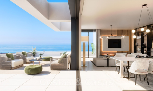 Nuevo proyecto de diseño contemporáneo con apartamentos de lujo en venta con impresionantes vistas al mar en Marbella Este 47633