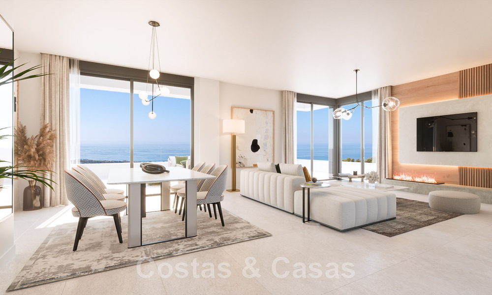 Nuevo proyecto de diseño contemporáneo con apartamentos de lujo en venta con impresionantes vistas al mar en Marbella Este 47634