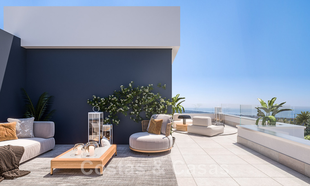 Nuevo proyecto de diseño contemporáneo con apartamentos de lujo en venta con impresionantes vistas al mar en Marbella Este 47638