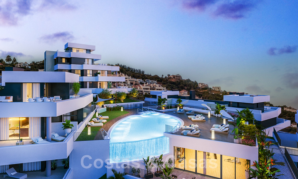 Nuevo proyecto de diseño contemporáneo con apartamentos de lujo en venta con impresionantes vistas al mar en Marbella Este 47642