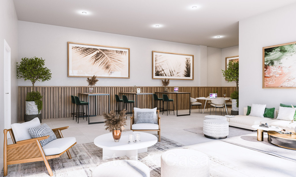 Nuevo proyecto de diseño contemporáneo con apartamentos de lujo en venta con impresionantes vistas al mar en Marbella Este 47644