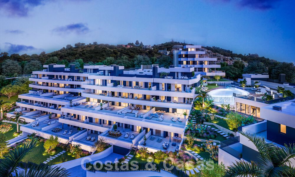 Nuevo proyecto de diseño contemporáneo con apartamentos de lujo en venta con impresionantes vistas al mar en Marbella Este 47647