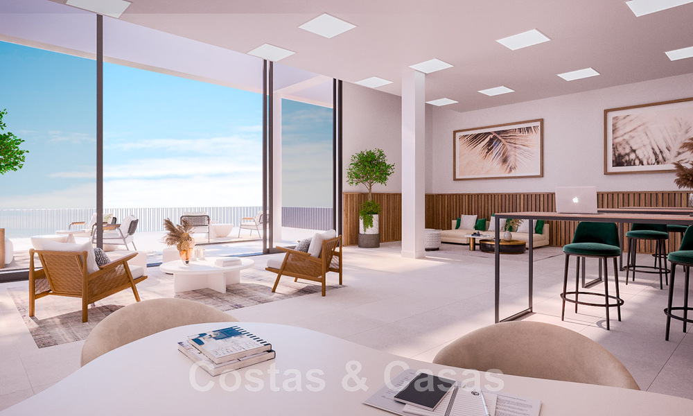 Nuevo proyecto de diseño contemporáneo con apartamentos de lujo en venta con impresionantes vistas al mar en Marbella Este 47650