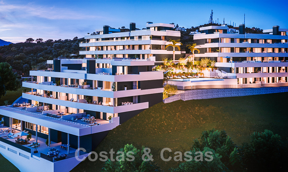 Nuevo proyecto de diseño contemporáneo con apartamentos de lujo en venta con impresionantes vistas al mar en Marbella Este 47651