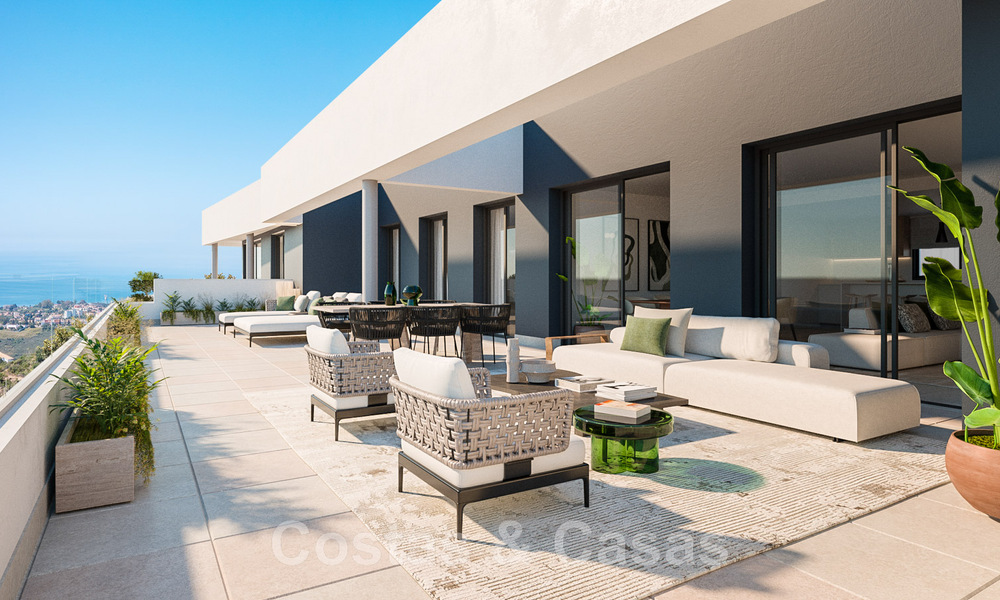 Nuevo proyecto de diseño contemporáneo con apartamentos de lujo en venta con impresionantes vistas al mar en Marbella Este 47658