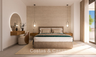 Nuevo proyecto de diseño contemporáneo con apartamentos de lujo en venta con impresionantes vistas al mar en Marbella Este 800516 