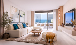 Nuevo proyecto de diseño contemporáneo con apartamentos de lujo en venta con impresionantes vistas al mar en Marbella Este 800520 