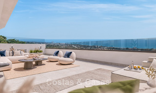 Nuevo proyecto de diseño contemporáneo con apartamentos de lujo en venta con impresionantes vistas al mar en Marbella Este 800521 