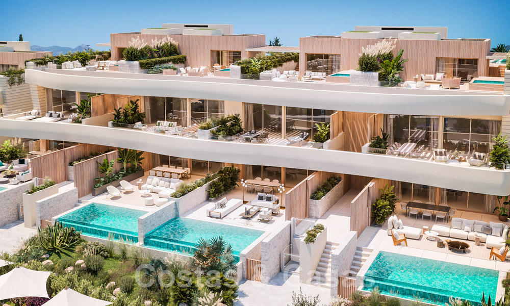 Nueva urbanización frente a la playa. Venta de villas de ultra lujo en primera línea de playa en Marbella 48724