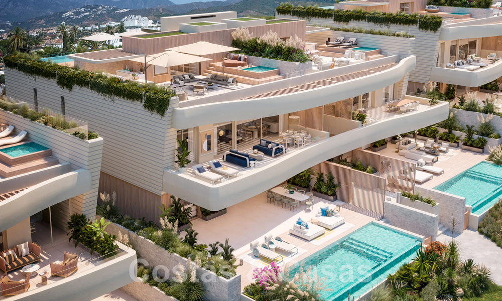 Nueva urbanización frente a la playa. Venta de villas de ultra lujo en primera línea de playa en Marbella 48728