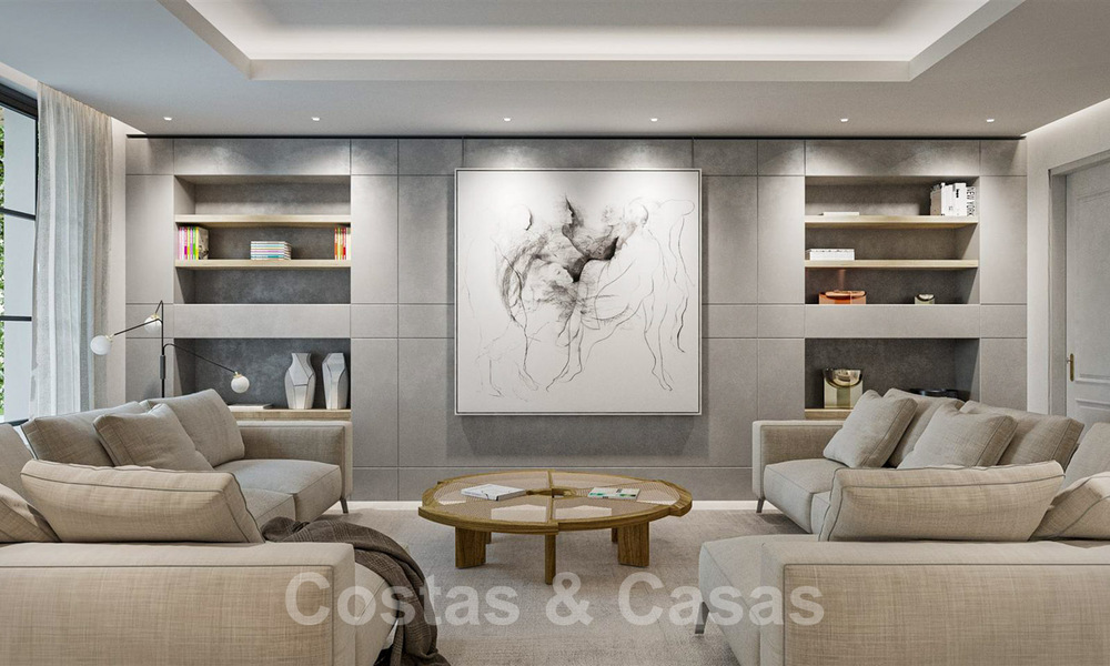 Parcela con proyecto y con licencia para un majestuosa y contemporánea villa mediterránea de lujo en venta con impresionantes vistas al mar en la exclusiva Cascada de Camoján en Marbella 38044