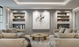 Parcela con proyecto y con licencia para un majestuosa y contemporánea villa mediterránea de lujo en venta con impresionantes vistas al mar en la exclusiva Cascada de Camoján en Marbella 38044 