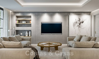 Parcela con proyecto y con licencia para un majestuosa y contemporánea villa mediterránea de lujo en venta con impresionantes vistas al mar en la exclusiva Cascada de Camoján en Marbella 38046 