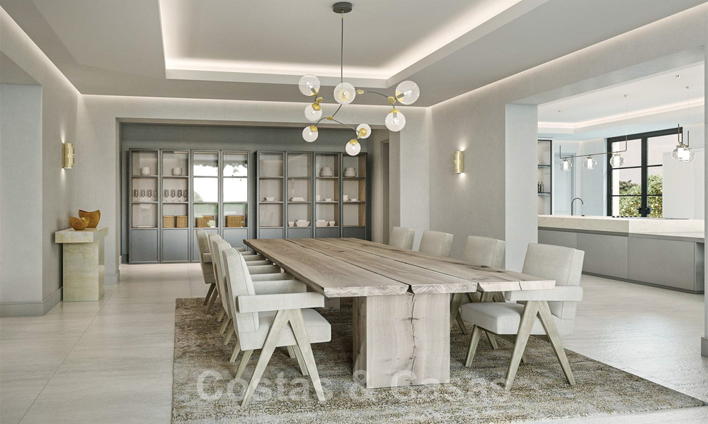 Parcela con proyecto y con licencia para un majestuosa y contemporánea villa mediterránea de lujo en venta con impresionantes vistas al mar en la exclusiva Cascada de Camoján en Marbella 38047