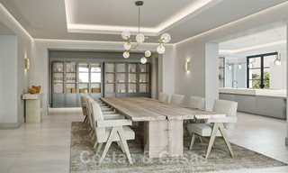 Parcela con proyecto y con licencia para un majestuosa y contemporánea villa mediterránea de lujo en venta con impresionantes vistas al mar en la exclusiva Cascada de Camoján en Marbella 38047 