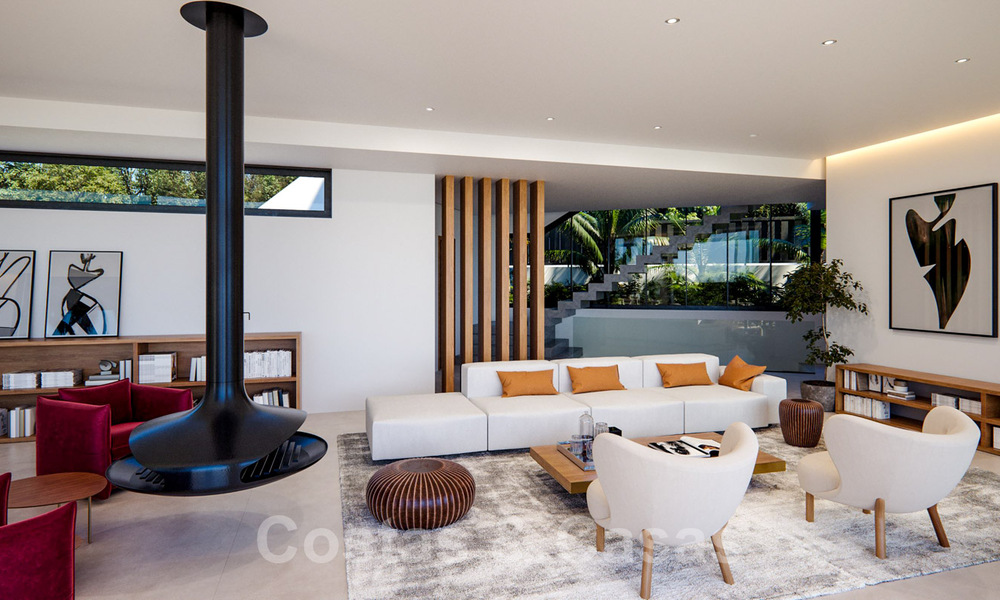 Espectacular villa de diseño con tejado verde en venta en la Milla de Oro de Marbella 38784