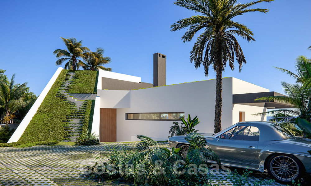 Espectacular villa de diseño con tejado verde en venta en la Milla de Oro de Marbella 38786