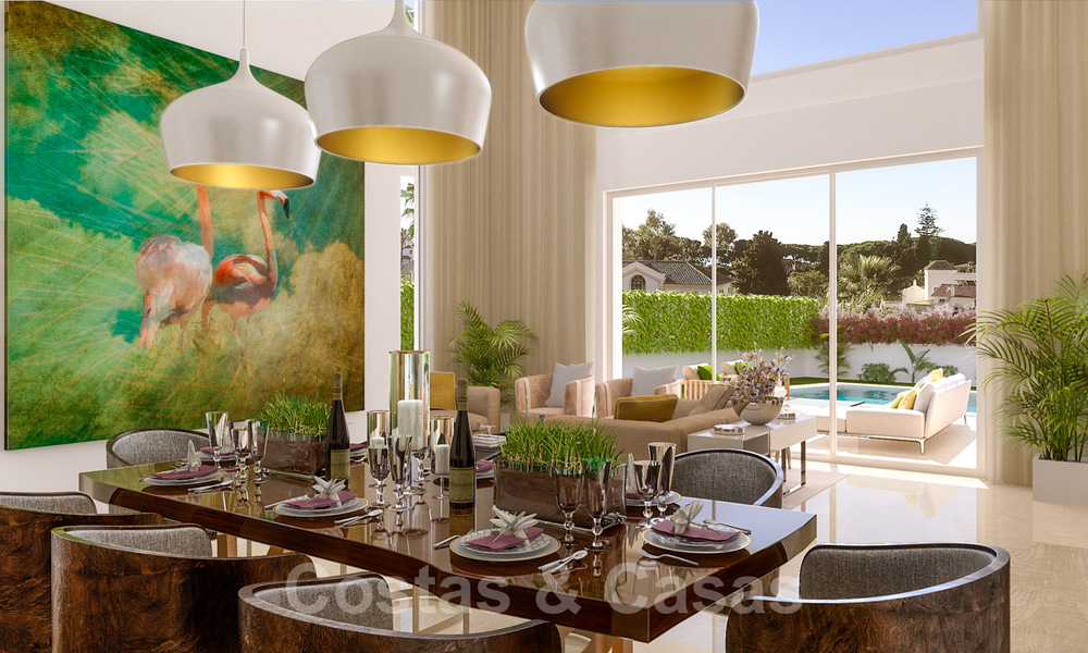 Moderna villa de lujo en venta en una exclusiva urbanización a un paso de la playa en la Milla de Oro de Marbella 38791