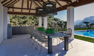 Majestuosa y contemporánea villa mediterránea de lujo en venta con vistas al mar en la exclusiva zona de El Madroñal en Benahavis - Marbella 38867 