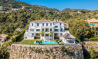 Majestuosa y contemporánea villa mediterránea de lujo en venta con vistas al mar en la exclusiva zona de El Madroñal en Benahavis - Marbella 38876 