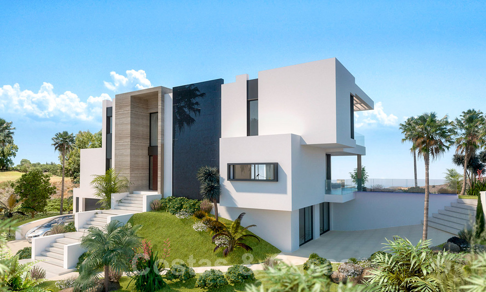 Moderna y lujosa villa en venta en un resort de golf de Mijas, con vistas panorámicas al campo y al mar, Costa del Sol 38939