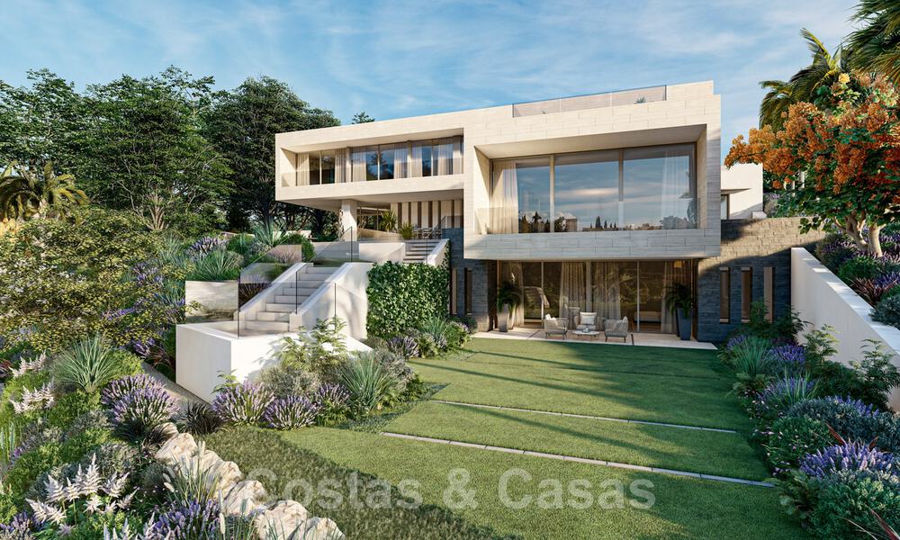 Villa modernista en venta con vistas al mar, rodeada de un hermoso y verde paisaje en Cascada de Camojan en la Milla de Oro de Marbella 39628