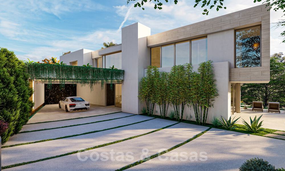Villa modernista en venta con vistas al mar, rodeada de un hermoso y verde paisaje en Cascada de Camojan en la Milla de Oro de Marbella 39634