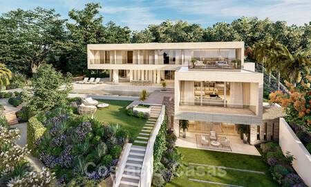 Villa modernista en venta con vistas al mar, rodeada de un hermoso y verde paisaje en Cascada de Camojan en la Milla de Oro de Marbella 39664