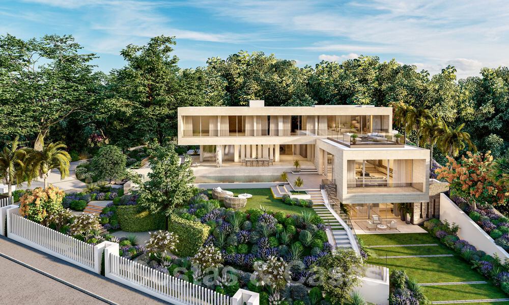 Villa modernista en venta con vistas al mar, rodeada de un hermoso y verde paisaje en Cascada de Camojan en la Milla de Oro de Marbella 39665