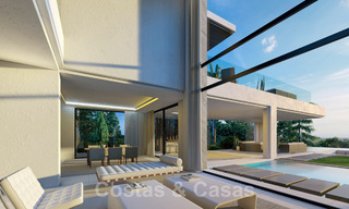 Moderna villa de lujo en venta en una comunidad privada y segura en la Milla de Oro de Marbella 39711 