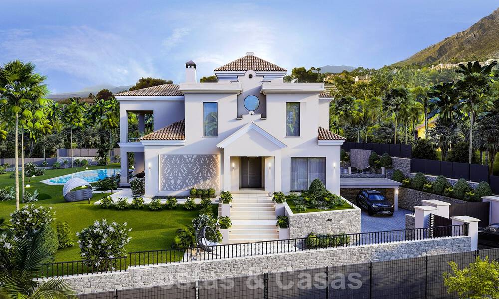 Magnífica villa de lujo en venta de estilo clásico con refinado diseño interior en Sierra Blanca, Marbella 39721
