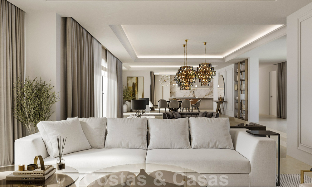 Magnífica villa de lujo en venta de estilo clásico con refinado diseño interior en Sierra Blanca, Marbella 39739