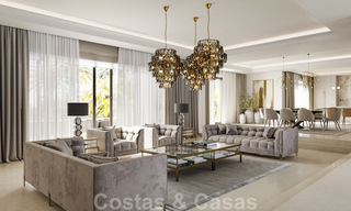 Magnífica villa de lujo en venta de estilo clásico con refinado diseño interior en Sierra Blanca, Marbella 39753 
