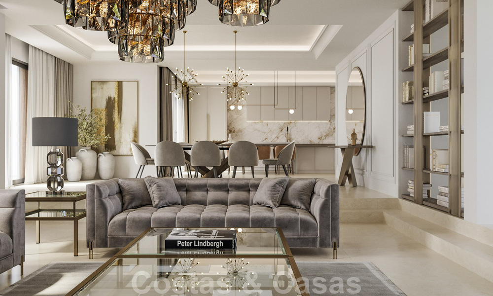 Magnífica villa de lujo en venta de estilo clásico con refinado diseño interior en Sierra Blanca, Marbella 39755
