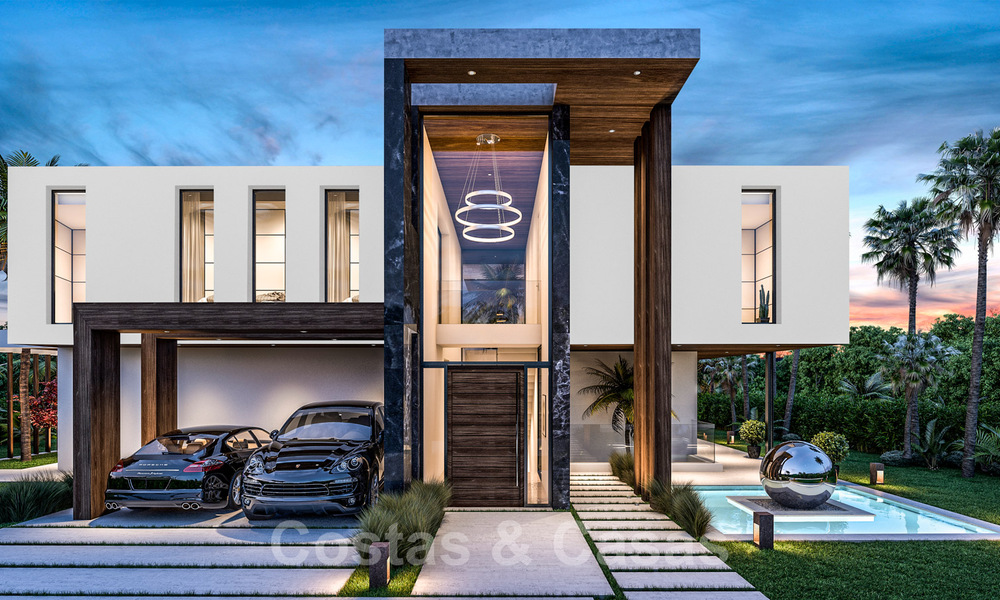 Se vende villa nueva, moderna y arquitectónica con vistas panorámicas al mar en un complejo de golf de cinco estrellas en Marbella - Benahavis 39790