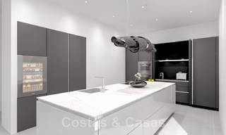 Lujosas y modernas villas de nueva construcción en venta a un paso de la playa con vistas al mar en Marbella Este 44082 