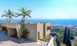 Modernas villas de nueva construcción en venta con vistas panorámicas al mar, cerca de Mijas Pueblo, Costa del Sol 39863 