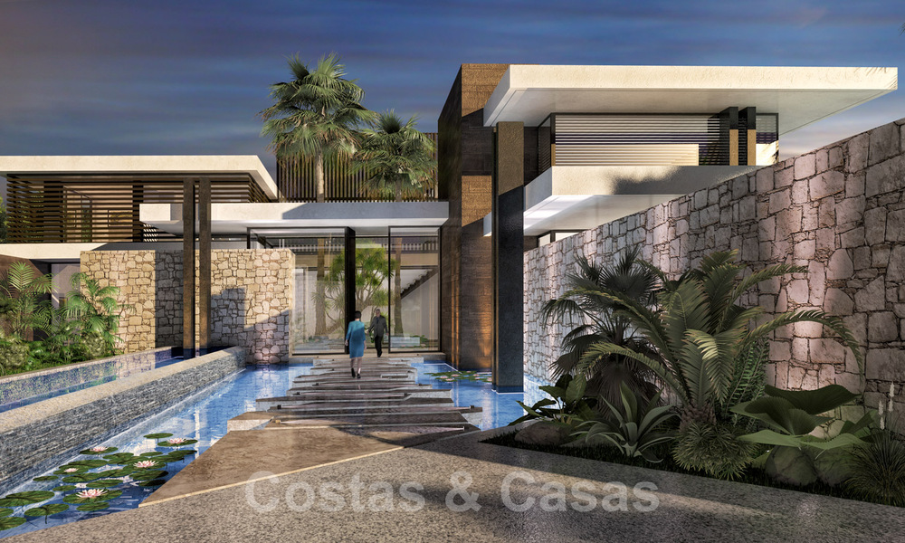 Parcela + proyecto de construcción exclusivo en venta para una villa moderna en la Milla de Oro, Marbella 40309